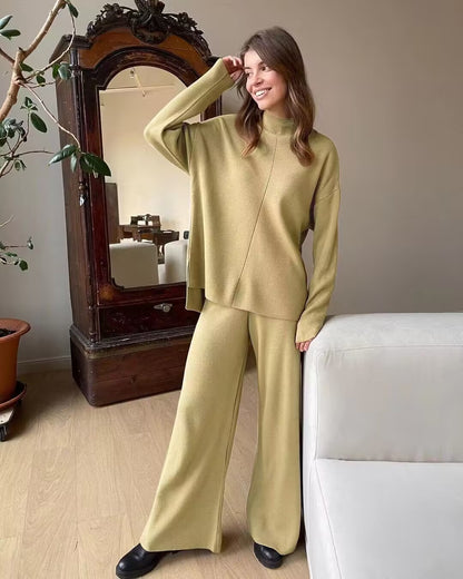 Long Sleeve Loose Sweater Knitted Set